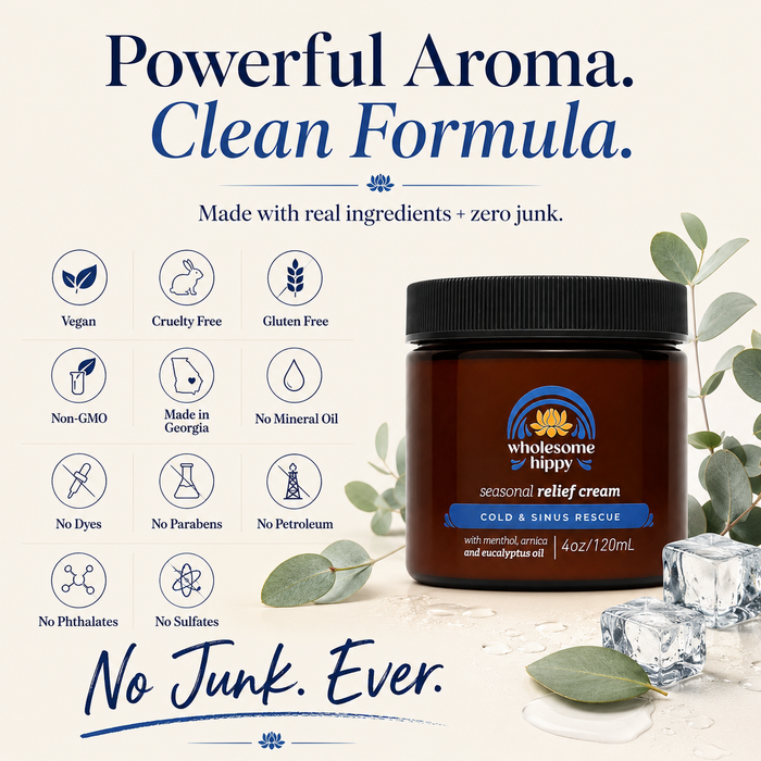Seasonal Relief Cream | Menthol + Eucalyptus Cooling Cream | 4oz