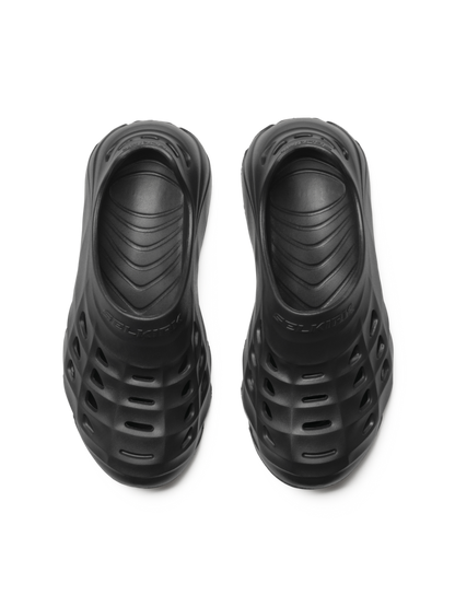 Top view of Selkirk Sport Renew Pickleball Recovery Shoe pair showing ventilated slip-on EVA foam upper and textured footbed