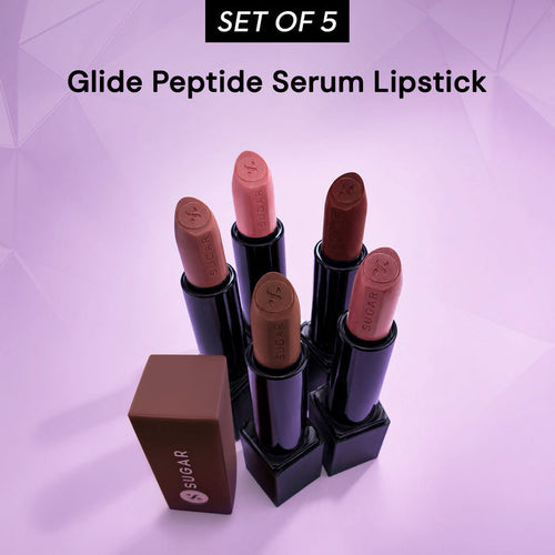 Set Of 5 Glide peptide serum lipstick