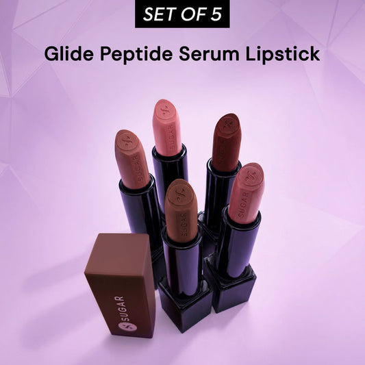 Set Of 5 Glide peptide serum lipstick