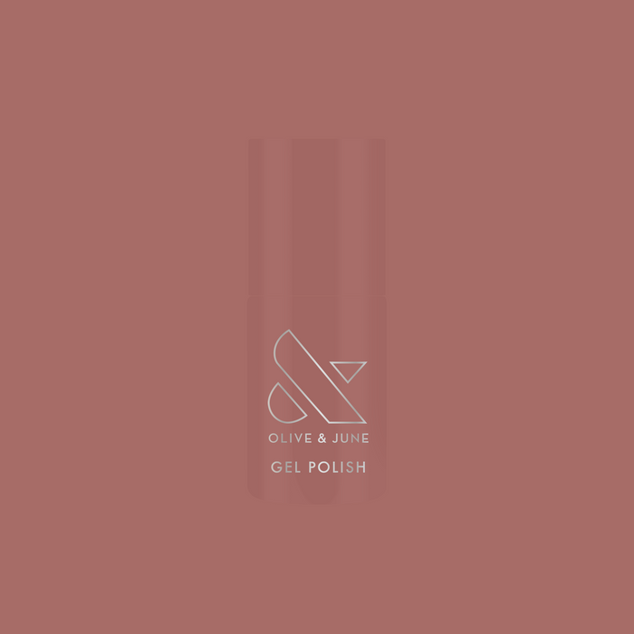 Shacket - Gel gel polish bottle in warm rose neutral shade by Olive and June for a smooth, long-lasting manicure