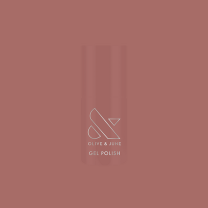 Shacket - Gel gel polish bottle in warm rose neutral shade by Olive and June for a smooth, long-lasting manicure