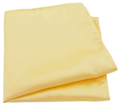 Sherbet Lemon Pocket Square in satin finish, made from 100% polyester, 26.5cm size. Ideal wedding accessory for formal and stylish events.