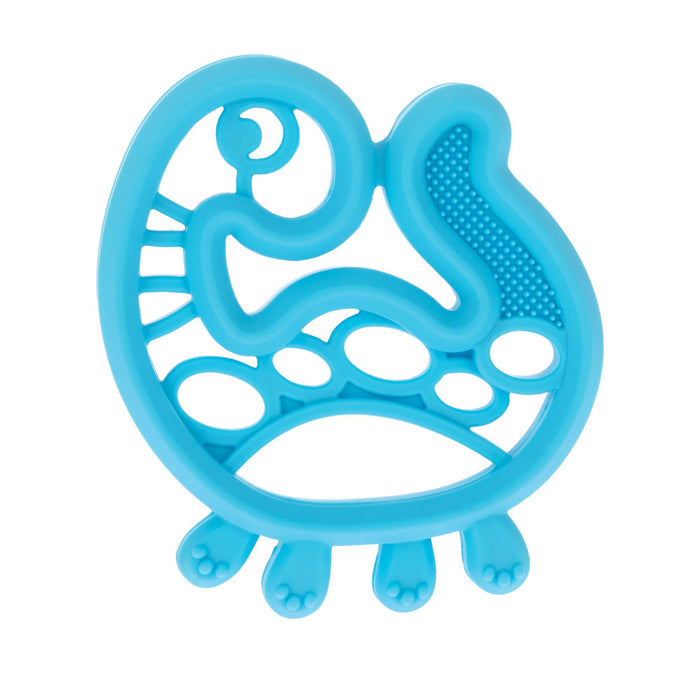 Nuby Silicone Mini Teethers (2 Pack) | Dino & Cactus feature playful abstract designs with rounded edges, open sections, and textured areas for effective teething relief.