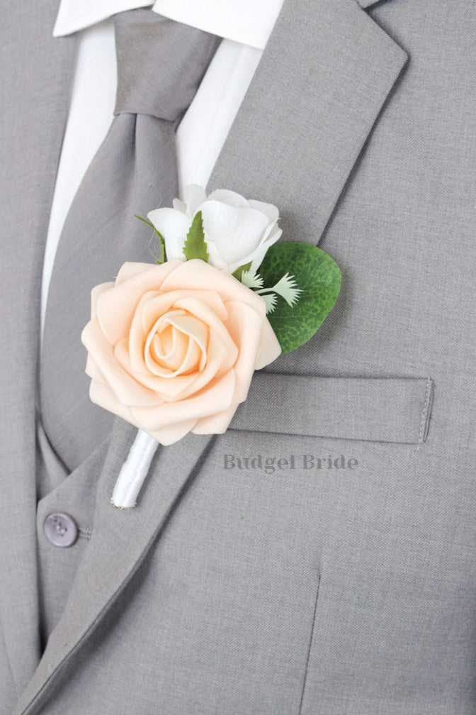 Silk Wedding Bouquet in Pink and Peach - $39.50 | Marfa Collection