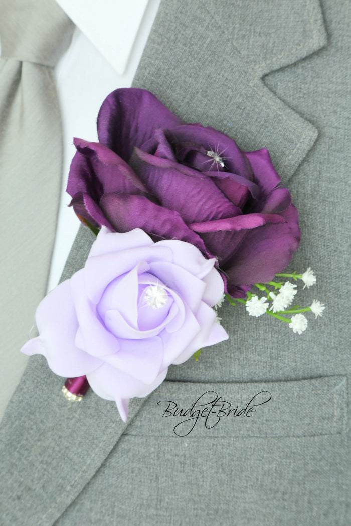 Silk Wedding Bouquet in Purple and Lavender  - $45.00 | Shay
