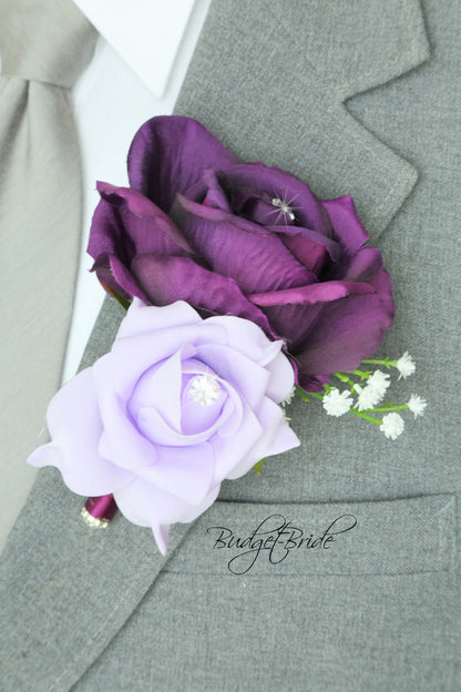 Silk Wedding Bouquet in Purple and Lavender  - $65.00 | Shay