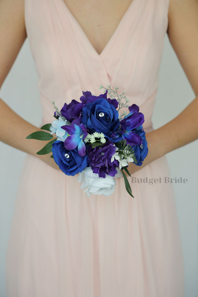 Silk Wedding Bouquet with Galaxy Orchids  - $195.00 | Moonstone