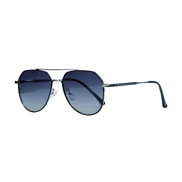 Silver & Black Aviator Full Rim
