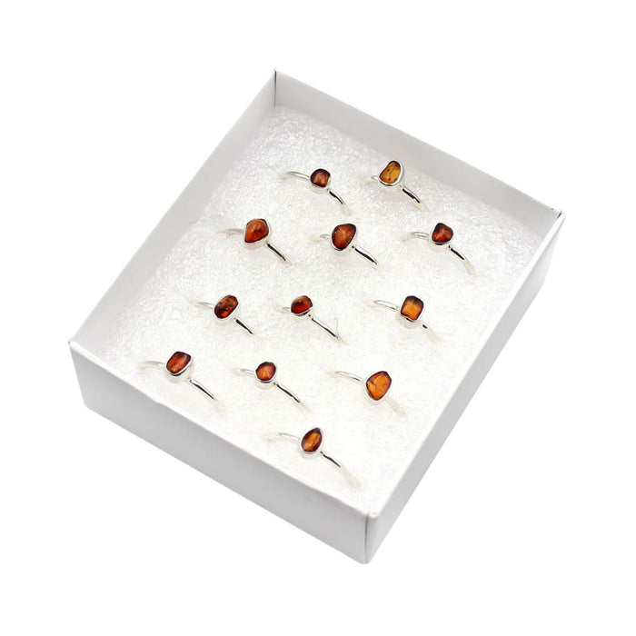 Silver Ring - Amber