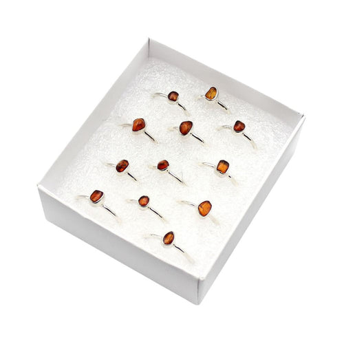 Silver Ring - Amber