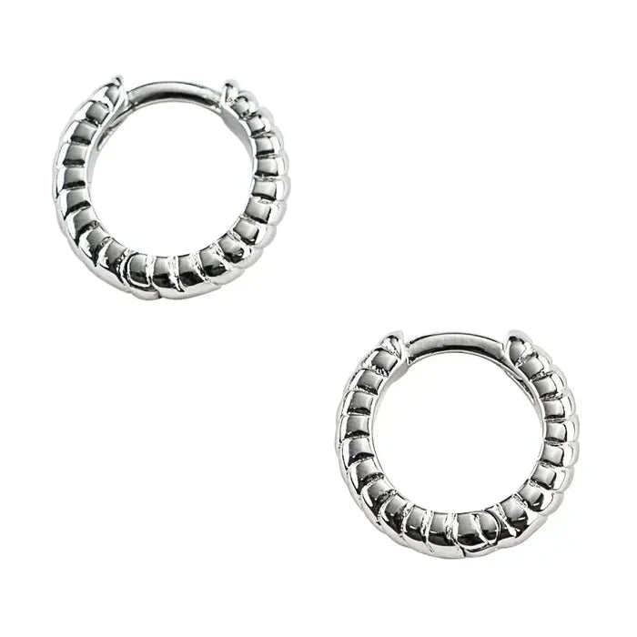 Silver Twisted Huggies