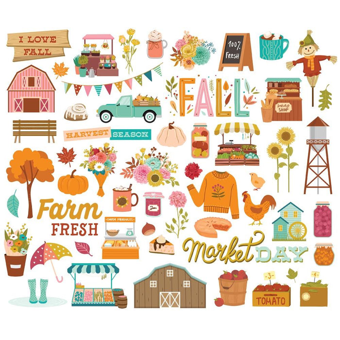 Simple Stories - Bits & Pieces Die-Cuts - 55/Pkg - Harvest Market. Die-Cuts are a great addition to scrapbook pages, greeting cards and more! The perfect embellishment for all your paper crafting needs! Available at Embellish Away located in Bowmanville Ontario Canada.