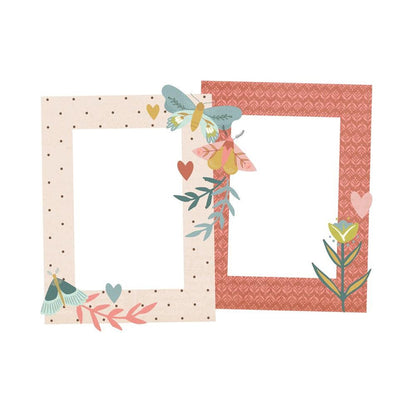 Simple Stories - Chipboard Frames - Wildflower. The perfect embellishment to finish your project! Embellishments can add whimsy, dimension, color and style to greeting cards, scrapbook pages, altered art, mixed media and more. Available at Embellish Away located in Bowmanville Ontario Canada.