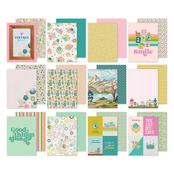 Simple Stories - Double-Sided Paper Pad 6"X8" - 24/Pkg - Flea Market. High quality 65 pound printed designer cardstock perfect for use with scrapbooking, paper crafting, card making, planning, home decor and more! Available at Embellish Away located in Bowmanville Ontario Canada.