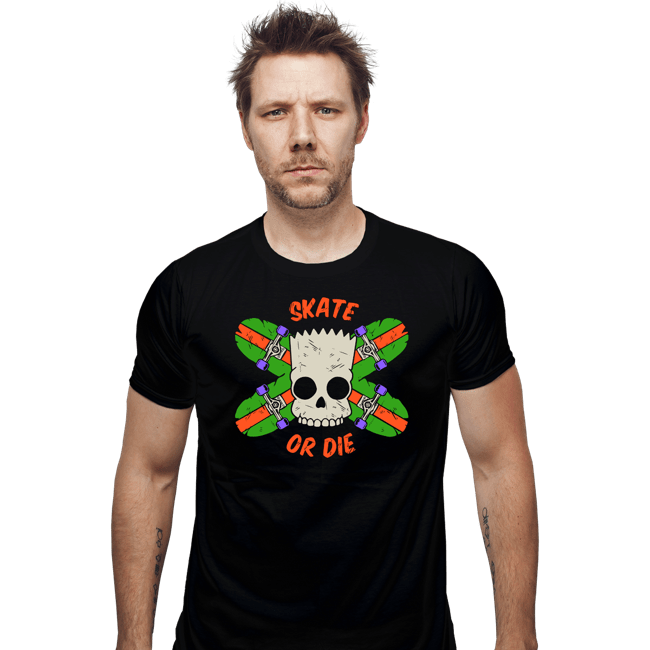 Daily_Deal_Shirts Fitted Shirts, Mens / Small / Black Skate Or Die