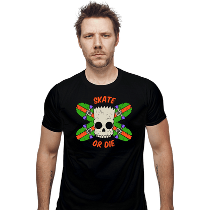 Daily_Deal_Shirts Fitted Shirts, Mens / Small / Black Skate Or Die