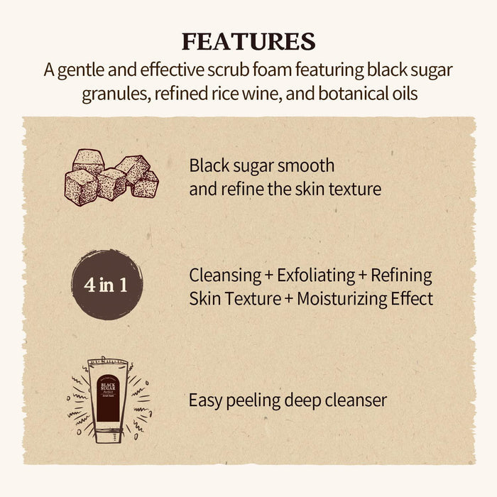 Skinfood Black Sugar Perfect Scrub Foam 180 g