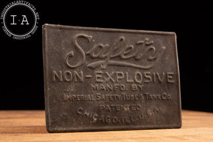 Small Antique Cast Safety Sign