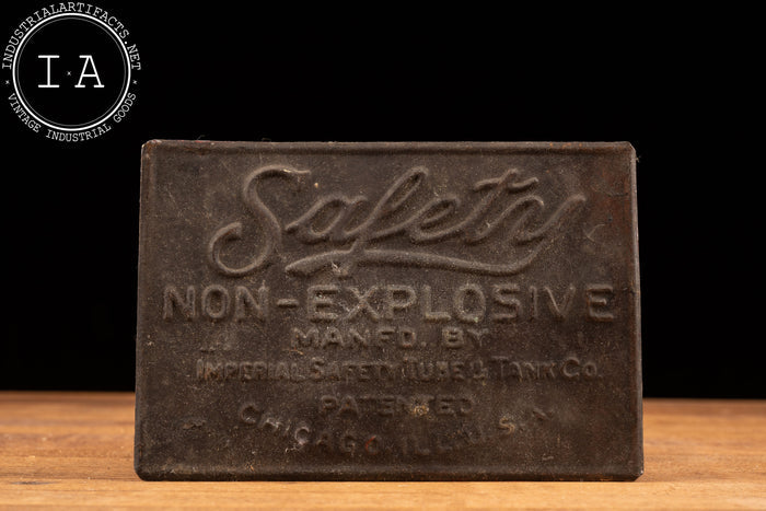Small Antique Cast Safety Sign