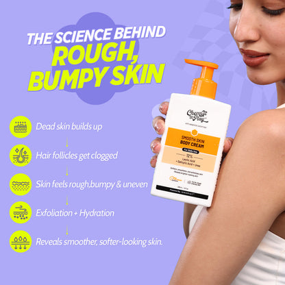 Smooth Skin Body Cream With Lactic Acid | 72-Hours Hydration  - 236 ml