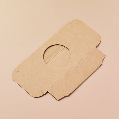 Soap Box - Square with Round Window (KRAFT COLOR) - close-up