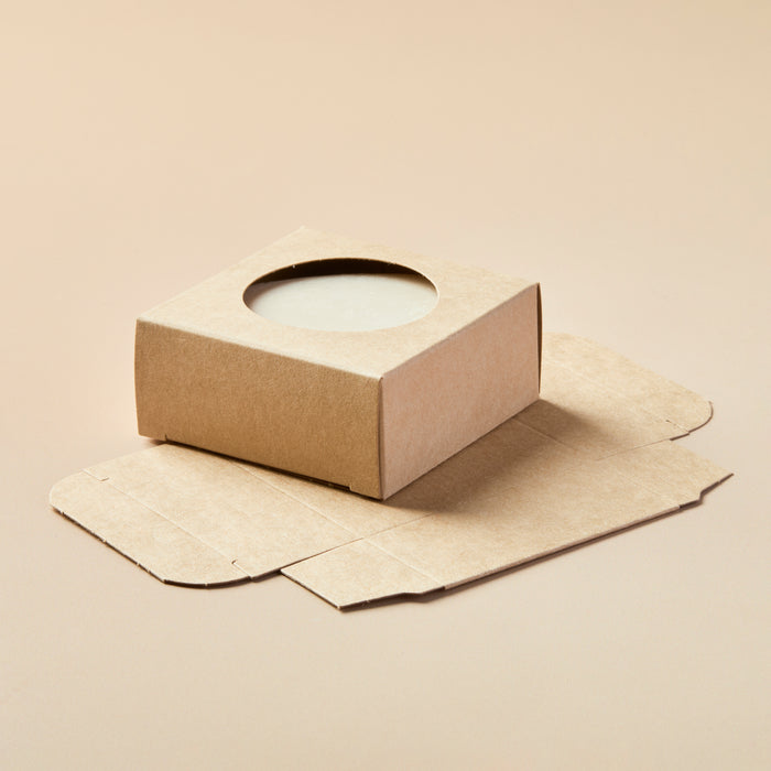Soap Box - Square with Round Window (KRAFT COLOR) - product detail