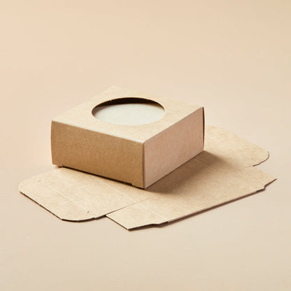 Soap Box - Square with Round Window (KRAFT COLOR) - product detail
