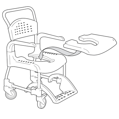 Soft Comfort Seat Cushion, back opening, opening width 15cm, height 4 cm | Etac Clean
