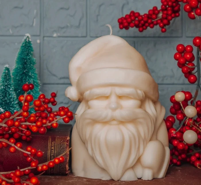 Soy Wax & Beeswax Santa Head Candle