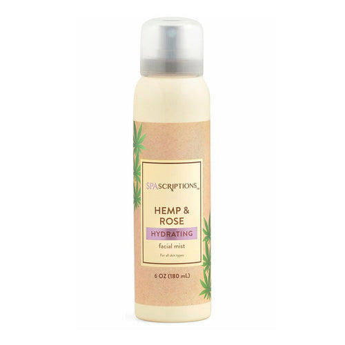 Spascriptions Hemp & Rose Hydrating Facial Mist 6oz - ikatehouse