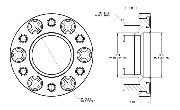Spidertrax 1" Wheel Spacers For 4Runner (2025-Current)