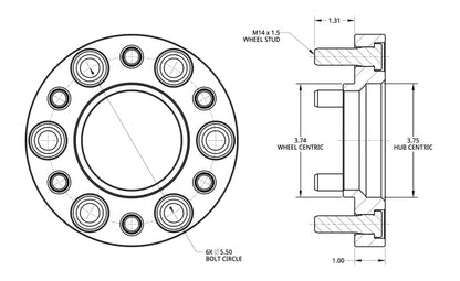 Spidertrax 1" Wheel Spacers For 4Runner (2025-Current)