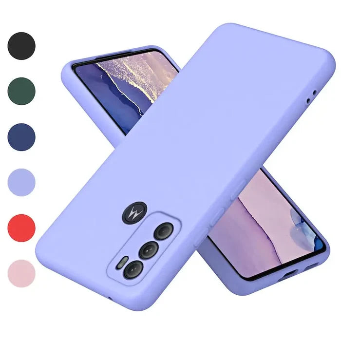 the back of a blue case with a phone in it