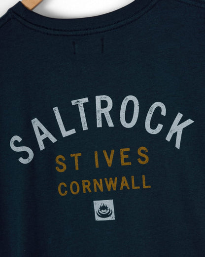 St Ives Location Mens T-Shirt in Blue