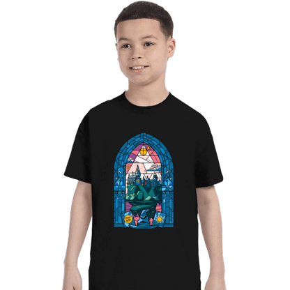 Daily_Deal_Shirts T-Shirts, Youth / XS / Black Stained Glass Castle