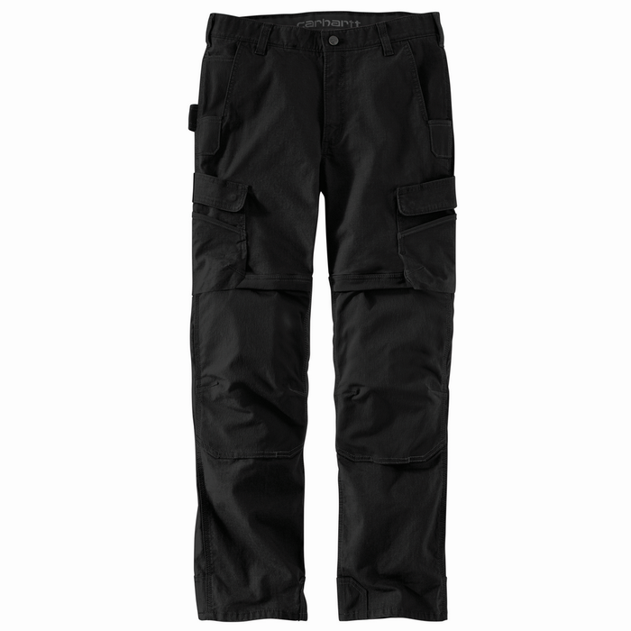 Steel Rugged Flex® Relaxed Fit Double-Front Cargo Work Pant - BLK-Black | Carhartt 103335