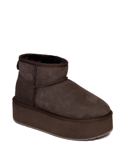 EMU Stivaletto montone choco W13082 STINGERFLAT-CHOCO