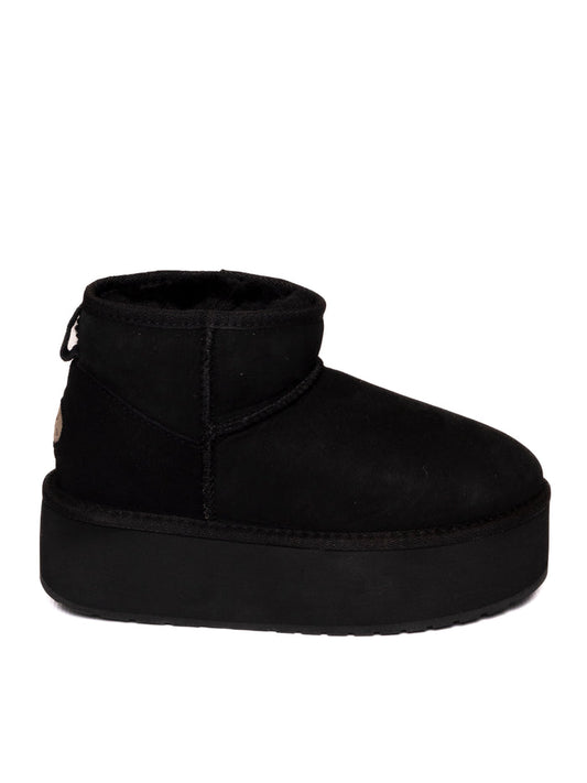 EMU Stivaletto montone nero W13082 STINGER.FLAT-BLK