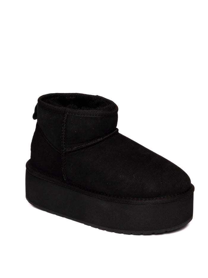 EMU Stivaletto montone nero W13082 STINGER.FLAT-BLK