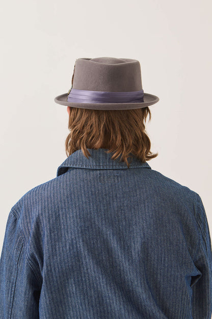 Unisex Stout Pork Pie in the color Charcoal/Charcoal - Men's Back View