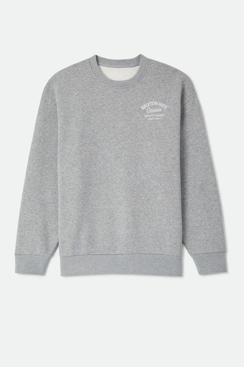 Men's Straton Crew in the color Heather Grey - Front Product View