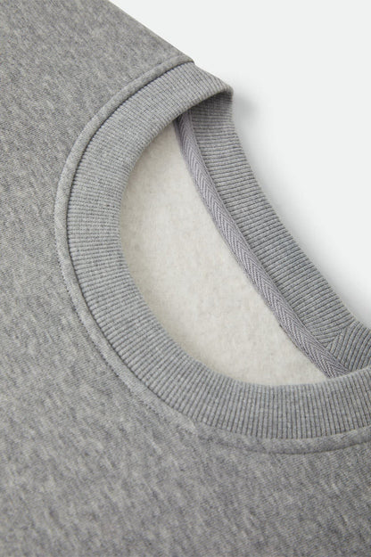Men's Straton Crew in the color Heather Grey - Additional Laydown image