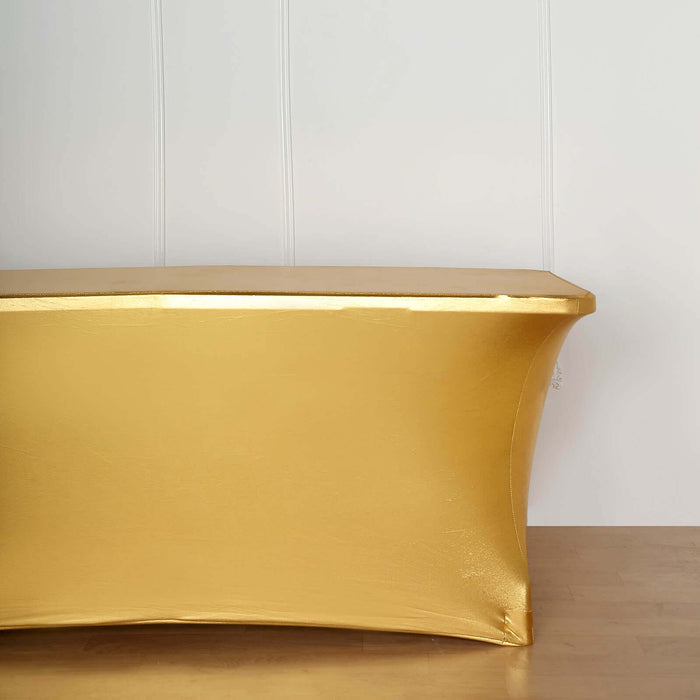 Gold table cover draped elegantly on a table.