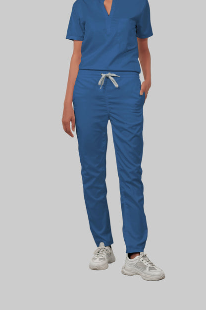 Stretchable (2Way) Women Steel Blue Straight Scrub Pant