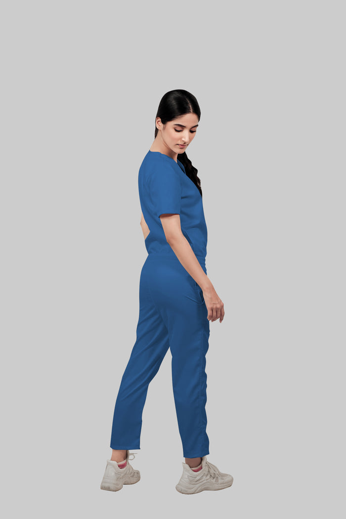 Stretchable (2Way) Women Steel Blue Straight Scrub Pant