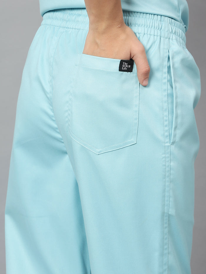 Stretchable (2Way)/Women/ Aqua Blue/Scrub Pant