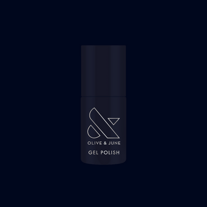 Suited - Gel small bottle of deep dark navy gel polish by Olive and June for long-lasting manicure at home