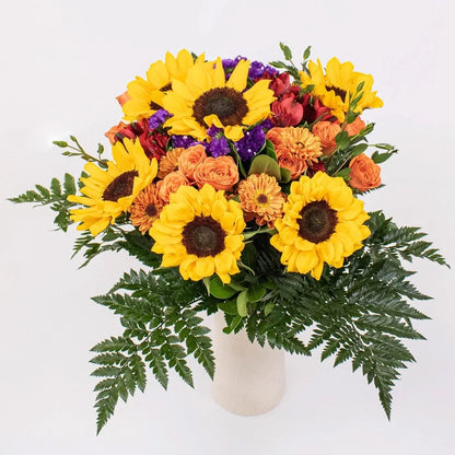 Endless Summer Wedding Flowers In Vase