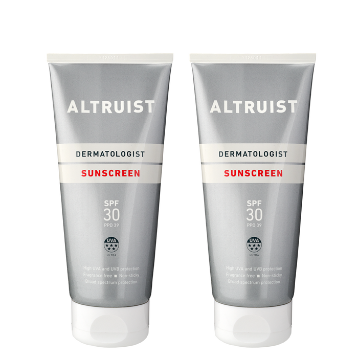 Two tubes of ALTRUIST sunscreen with SPF 30, each tube is 200ml.